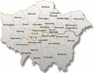 Immagine dei distretti di Londra